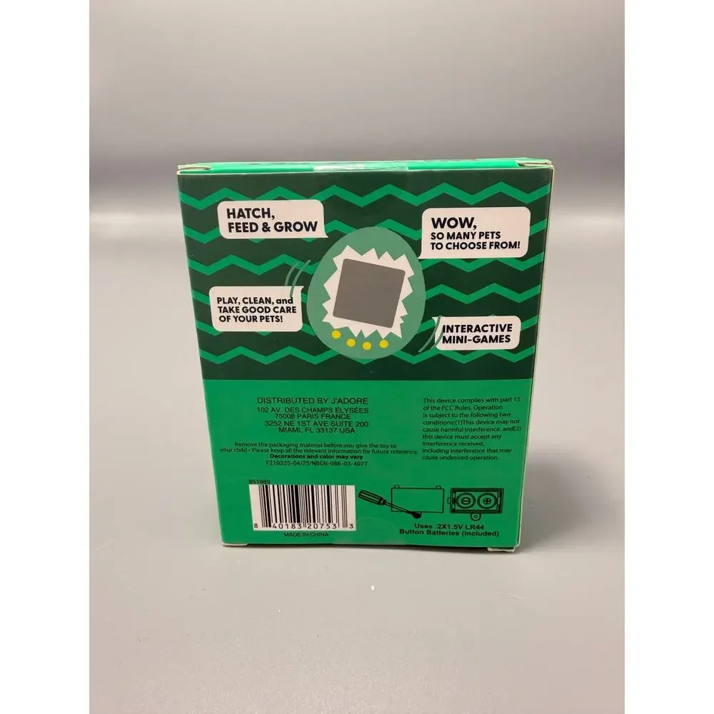 Digital Pet in My Pocket Virtual Electronic Pet Toy Interactive Mini Game Green